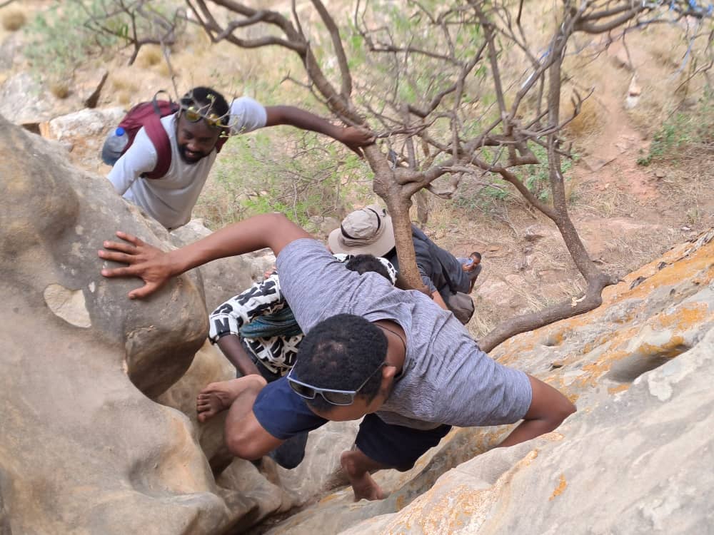 Challenging climbing passage to reach the hidden Abuna Yemata church